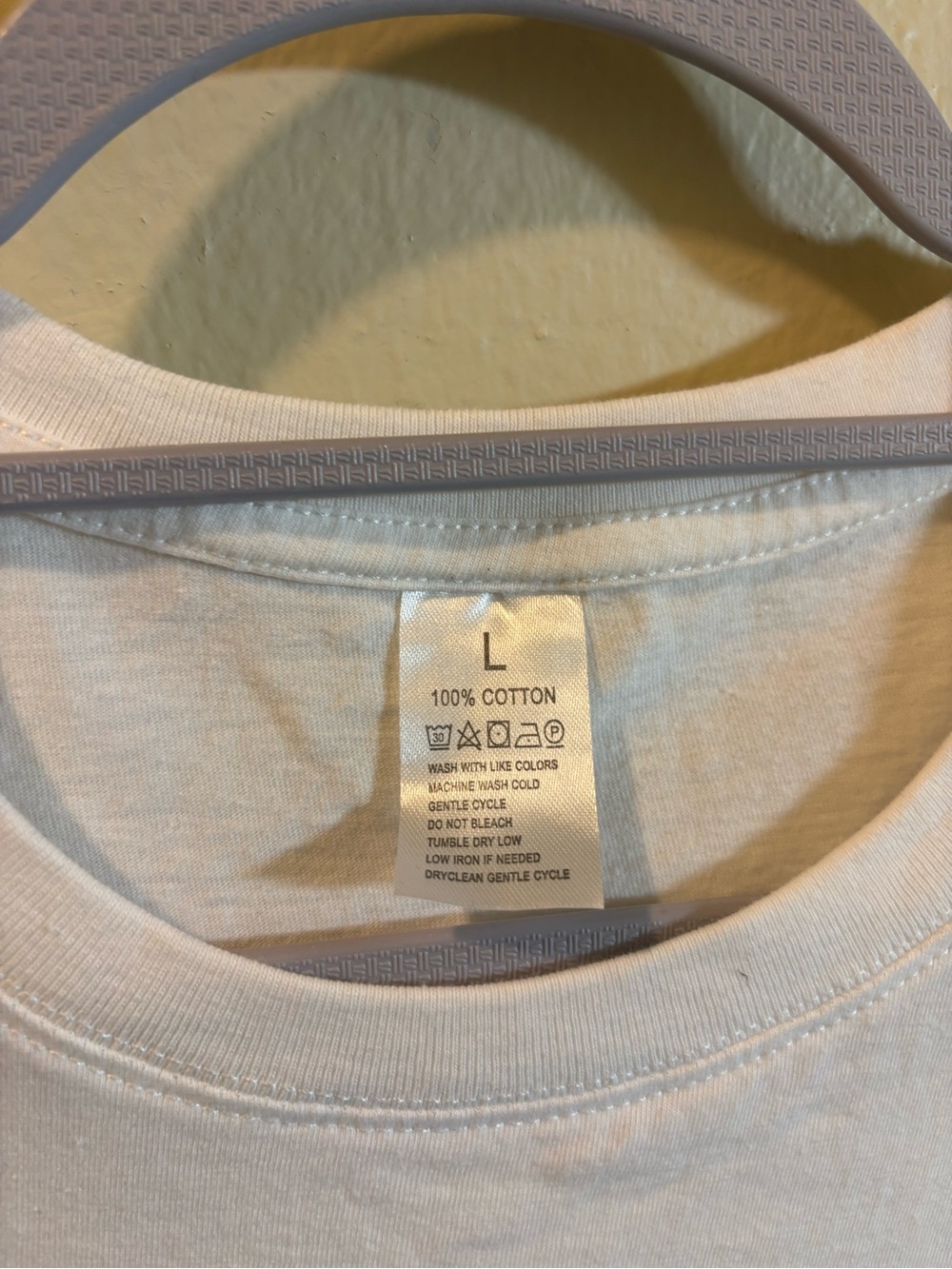 Denim and Pearls Graphic Tee - White with Blue Print - Picture 3 of 3